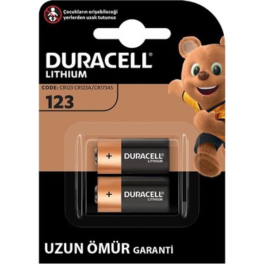 Duracell DURACELL CR123 Yüksek Güçlü Lityum Pil (2’li Paket) 3V, — 4. ürün görseli