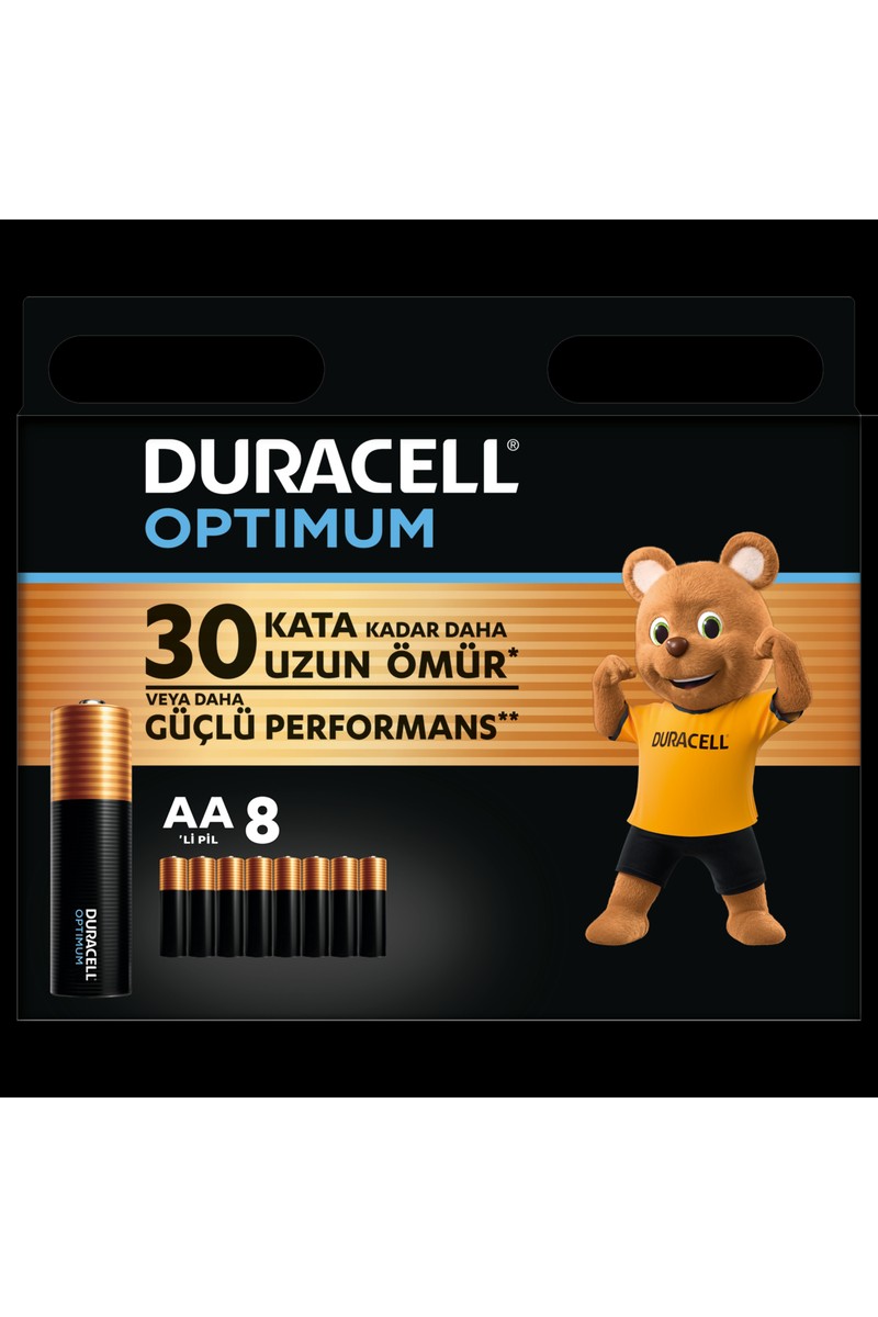 Duracell Duracell Optimum AA Pil (8’li paket), Alkalin Pil 1,5V, LR6 MX1500 — 2. ürün görseli