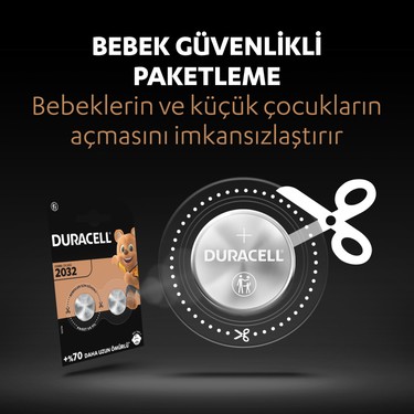 Duracell Duracell Özel 2032 Lityum Düğme Pil 3V, (CR2032) 5 — 5. ürün görseli