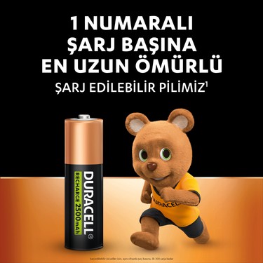Duracell Duracell Şarj Edilebilir AA Kalem Pil 2500 Mah 4'Lü — 2. ürün görseli