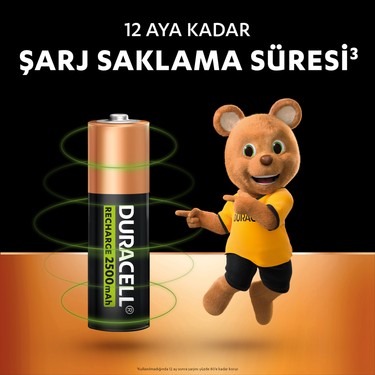 Duracell Duracell Şarj Edilebilir AA Kalem Pil 2500 Mah 4'Lü — 5. ürün görseli