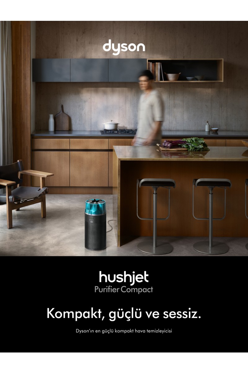 Dyson Dyson HushJet™ Kompakt Hava Temizleyici, 100 m2’ye Kadar Etkili, Fısıltı Kadar Sessiz, Elektrostatik ve Aktif Karbon Filtre (Siyah/Turkuaz) — 3. ürün görseli