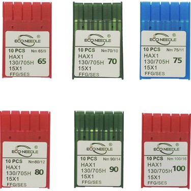 Eco Needle Eco Needle Eco Ev Tipi Dikiş Makine İğnesi 9-10-11-12-14-16 fiyatı ve görseli