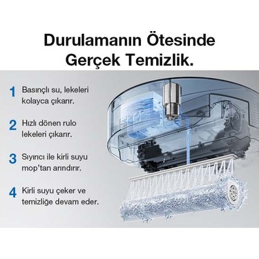 Ecovacs ECOVACS DEEBOT T90 PRO Omni Robot Süpürge ve Paspas, 30.000 Pa Emiş Gücü, Hızlı Şarj , TruEdge — 6. ürün görseli