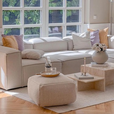Edsy Home Edsy Home Mira Relax Krem Renk Modüler Köşe Koltuk Keten Malzeme ile Yumuşak Oturum 296 — 2. ürün görseli