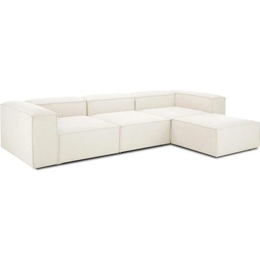 Edsy Home Edsy Home Mira Relax Krem Renk Modüler Köşe Koltuk Keten Malzeme ile Yumuşak Oturum 296 — 4. ürün görseli