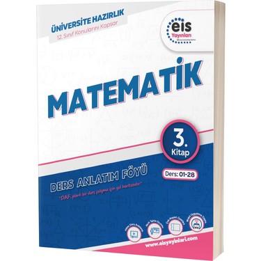 Eis Yayınları Eis Yayınları YKS DAF Matematik 3. Kitap Mavi Seri Ders Anlatım fiyatı ve görseli