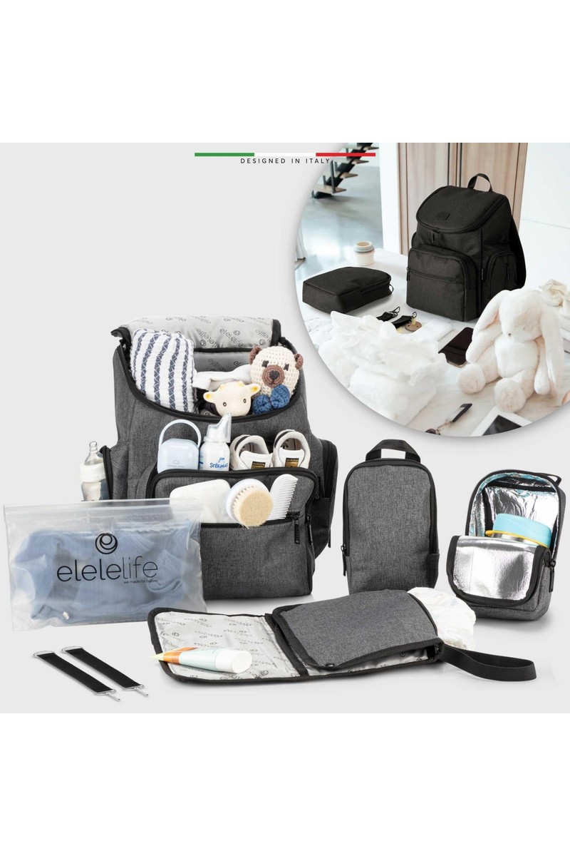 Elele Elele Elelelife Flora 2 4in1 Anne Bebek Bakım Çantası Siyah — 2. ürün görseli
