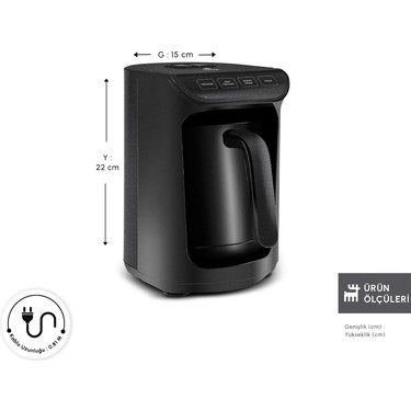 Emsan Emsan Közde Türk Kahve Makinesi Shiny Black 5 Fincan — 2. ürün görseli
