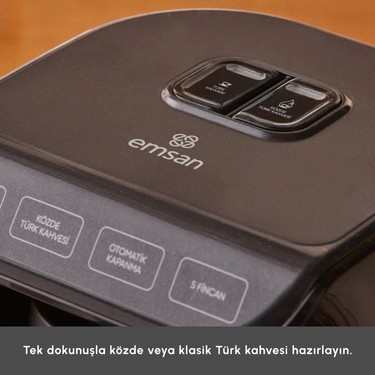 Emsan Emsan Közde Türk Kahve Makinesi Shiny Black 5 Fincan — 4. ürün görseli