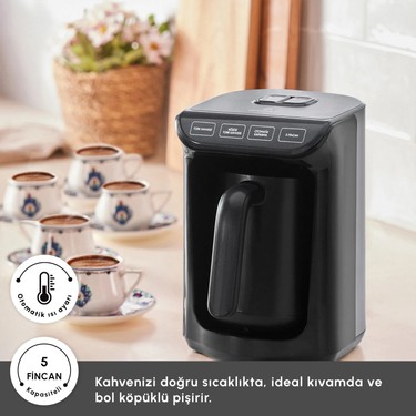 Emsan Emsan Közde Türk Kahve Makinesi Shiny Black 5 Fincan — 5. ürün görseli
