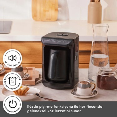 Emsan Emsan Közde Türk Kahve Makinesi Shiny Black 5 Fincan — 6. ürün görseli