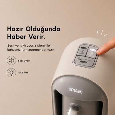 Emsan Emsan Kumda Türk Kahve Makinesi Bej 5 Fincan Kapasiteli 735 — 5. ürün görseli