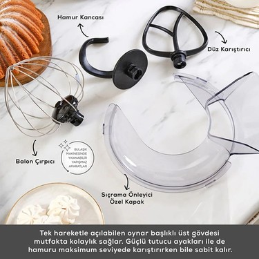 Emsan Emsan Maestrochef Stella Hamur Yoğurma Makinesi Space Gray 1500W — 5. ürün görseli