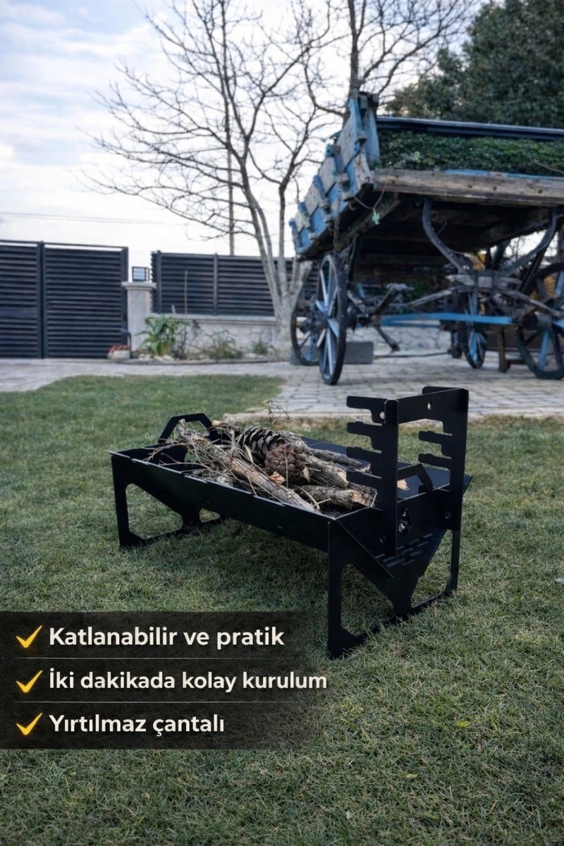 Enerjivar Enerjivar Katlanır Mangal Katlanır Pratik Mangal Yırtılmaz Çanta Hediyeli fiyatı ve görseli