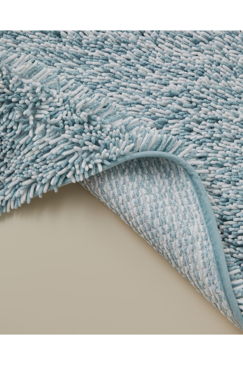 English English Home Corallo Kaydırmaz Taban Banyo Paspası Seti 60x90 + 40x60 cm Mavi-Beyaz — 2. ürün görseli