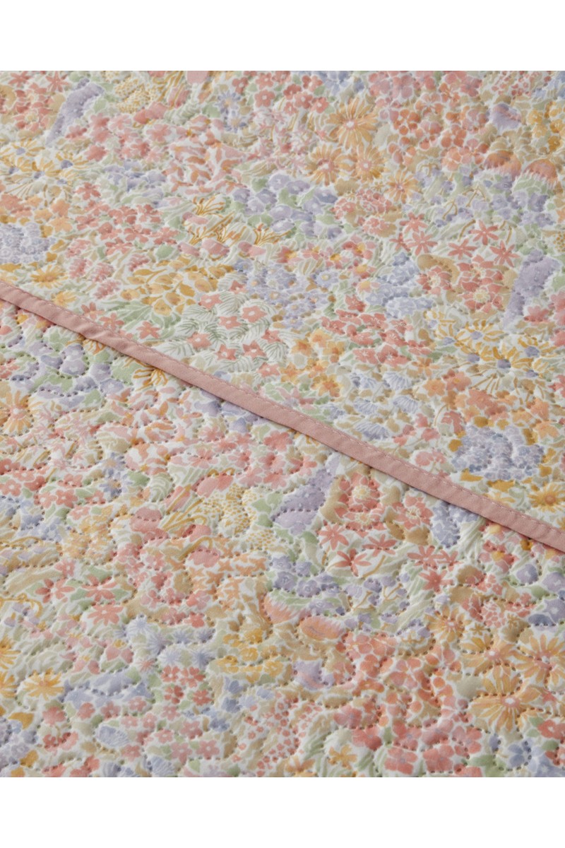 English English Home Fleur Multicolore Tek Kişilik Çok Amaçlı Örtü 160x220 cm Yavruağzı — 3. ürün görseli