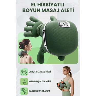 Enshall Enshall Auhma Şarjlı El Hissiyatlı Avuç Içi Kızılötesi Isıtmalı Boyun Omuz ve Sırt Masaj Aleti – fiyatı ve görseli