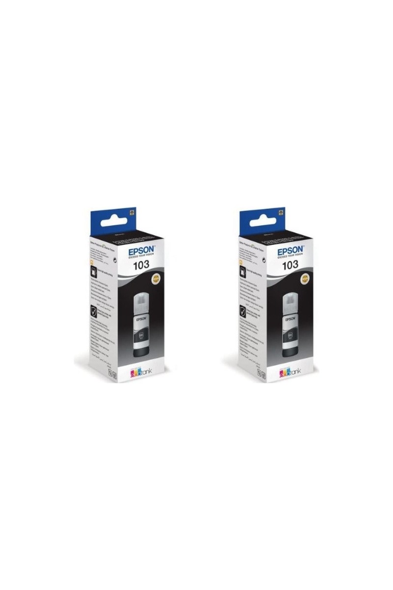 Epson 103 L3111 2'li Siyah Orjinal Mürekkep Kartuşu 65ML. 2 RDV43