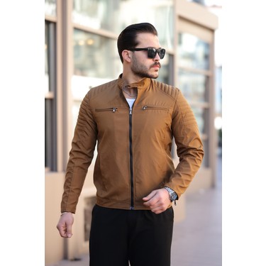 Mero Life Erkek Taba Su ve Rüzgar Geçirmez Slim Fit Astarlı Mevsimlik — 2. ürün görseli