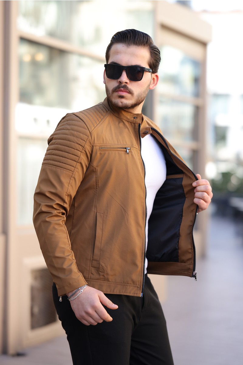 Mero Life Erkek Taba Su ve Rüzgar Geçirmez Slim Fit Astarlı Mevsimlik — 5. ürün görseli