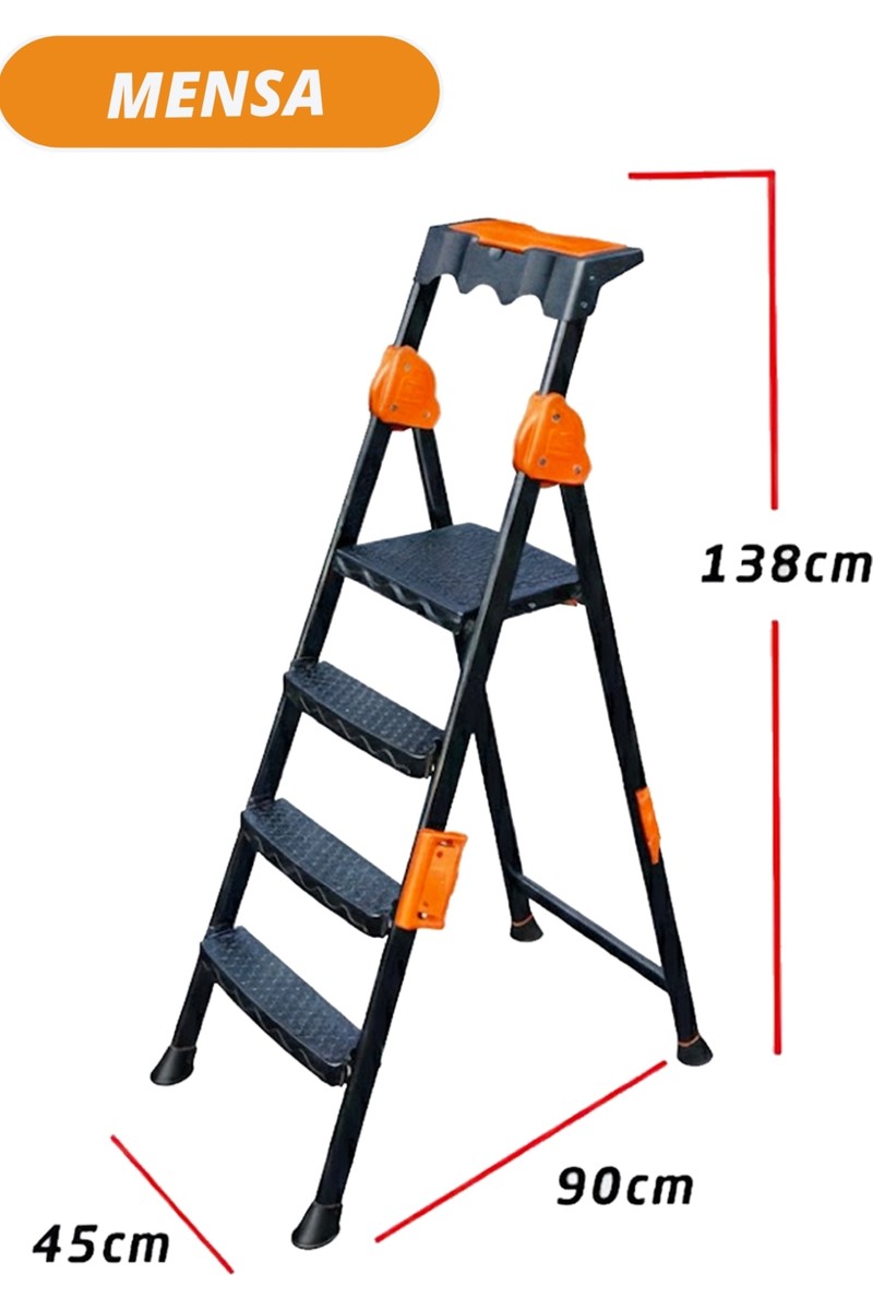 Ertekpa Ertekpa Mensa Plus Metal Merdiven 3+1 Basamaklı Siyah Hafif ve Dayanıklı Tasarım — 2. ürün görseli