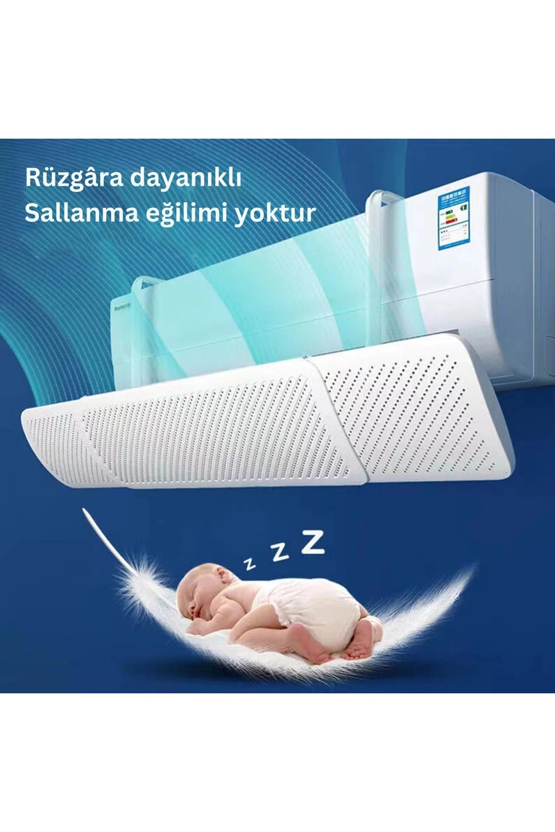 Eta Eta Shop Etashop Ayarlanabilir Delikli Klima Hava Yönlendirici Universal Split Klima Rüzgar Perdesi, Klima Çarpması Önleyici 60 90 cm — 2. ürün görseli