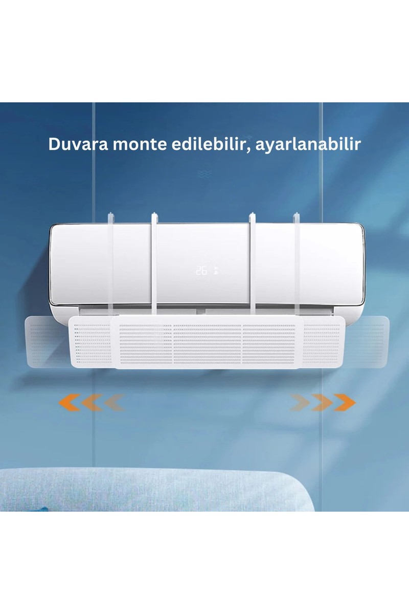 Eta Eta Shop Etashop Ayarlanabilir Delikli Klima Hava Yönlendirici Universal Split Klima Rüzgar Perdesi, Klima Çarpması Önleyici 60 90 cm — 3. ürün görseli