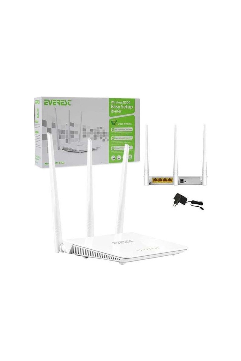 Everest Everest EWR-F303 300Mbps 2.4GHz 3x 5dBi Anten 1x WAN 3x LAN Repeater+AP+WISP Destekli Wireless — 4. ürün görseli