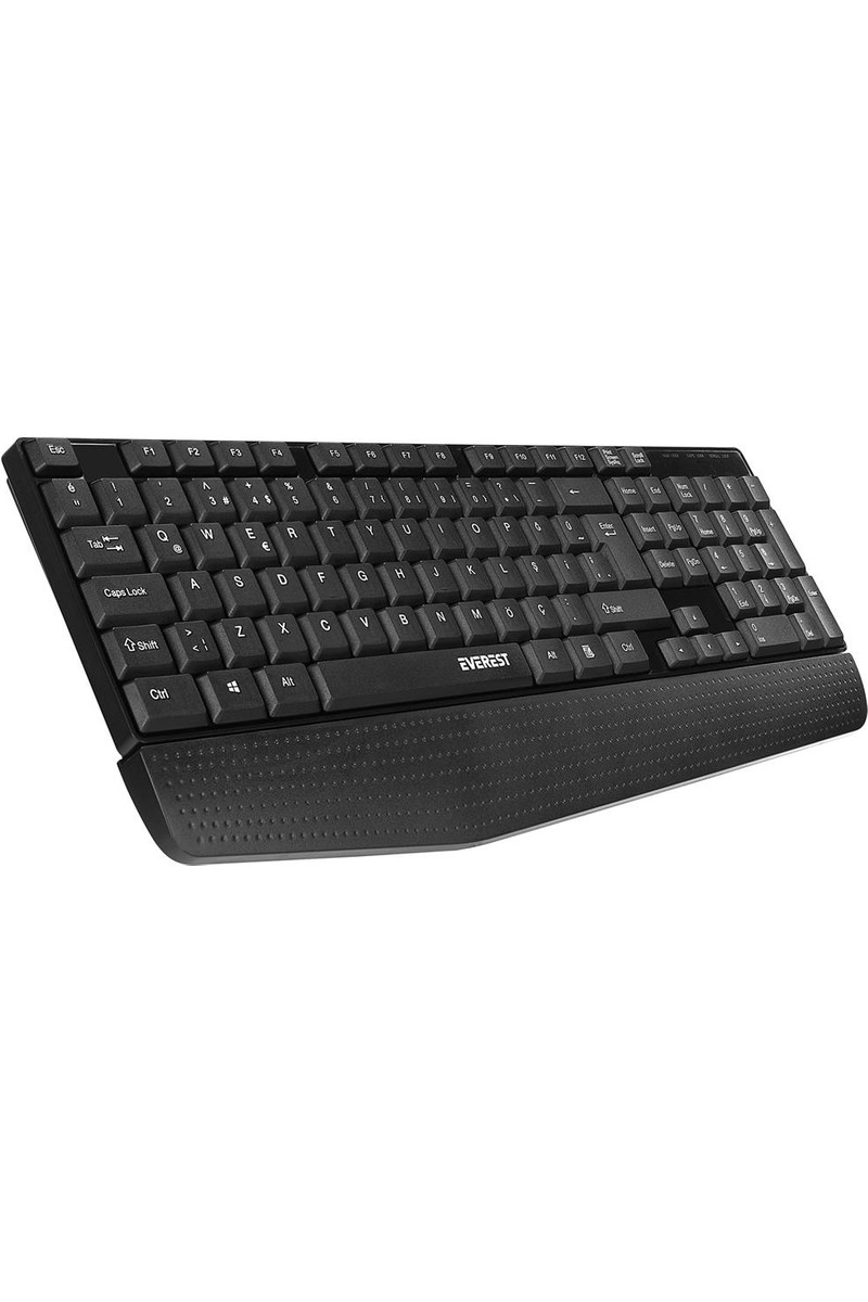 Everest KB-951U Siyah USB Bilek Destekli Q Standart Ofis Klavye