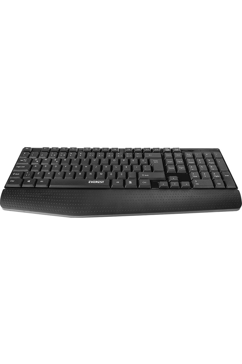 Everest Everest KB-951U Siyah USB Bilek Destekli Q Standart Ofis Klavye — 2. ürün görseli