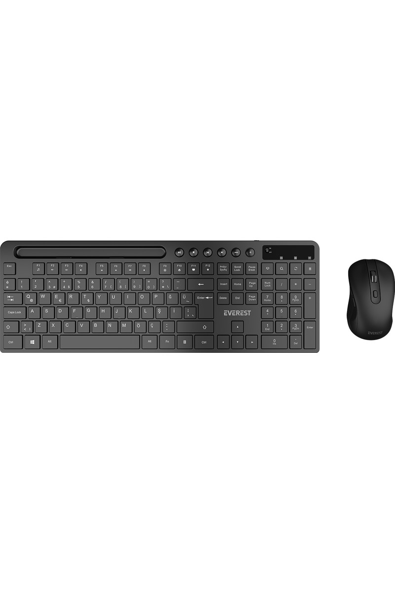 Everest KM-730 Siyah Kablosuz Q Multimedia Klavye + Mouse Set