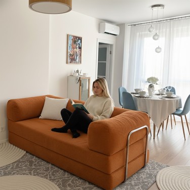 Evessan Evessan 90X180 Kanepe - Fitilli Kadife Yıkanır Silinir Pratik Yer Yatağı — 2. ürün görseli