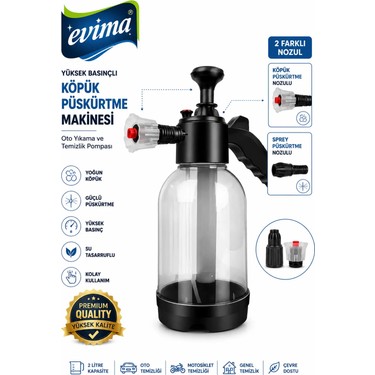 Evima Evima Yüksek Basınçlı Oto Yıkama ve Temizleme Pompası Köpük Püskürtme Makinesi 2 Litre El Tipi — 3. ürün görseli