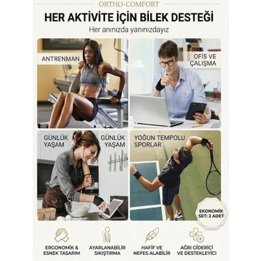 Ankaflex Express Medikal Ayarlanabilir Bilek Bandajı Ateli Spor Bandı Bilek Sargı Destekleme Burkulma — 3. ürün görseli