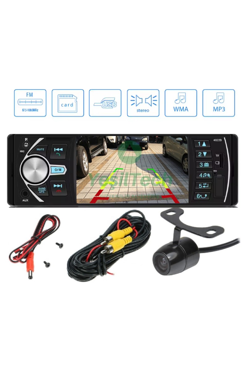 Alfaben EXVOL Oto Teyp 4.1 Inch Ekranlı+ Park Kamera USB Bluetooth — 6. ürün görseli