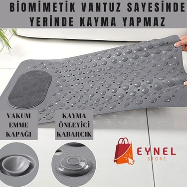 Eynel Eynel Vantuzlu Banyo ve Duş Kaydırmazı Duşa Kabin Küvet Içi Vantuzlu Banyo Paspası (35X69 — 3. ürün görseli