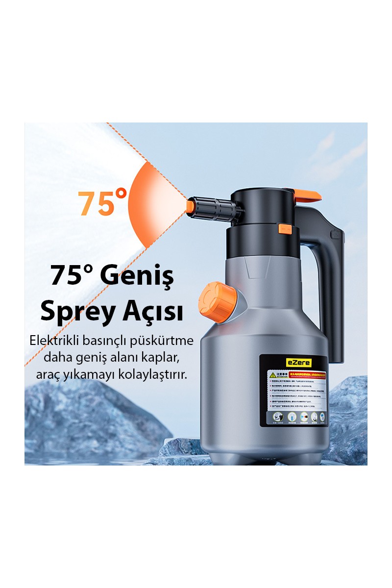 Ezere Ezere 2l Yüksek Basınçlı Şarjlı Köpük Makinası Oto Yıkama Pompası Köpük Püskürtücü — 3. ürün görseli