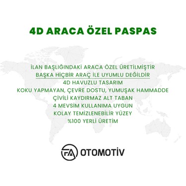 Fa Otomotiv Fa Otomotiv Ford Transit 4D Havuzlu Paspas 2014 Model ve — 6. ürün görseli