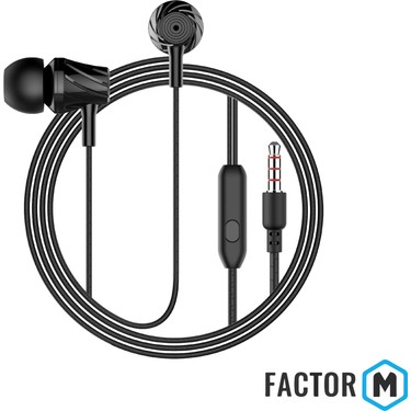 Factor-M Factor-M Fm­03 Kulakiçi Kablolu Kulaklık Siyah — 4. ürün görseli