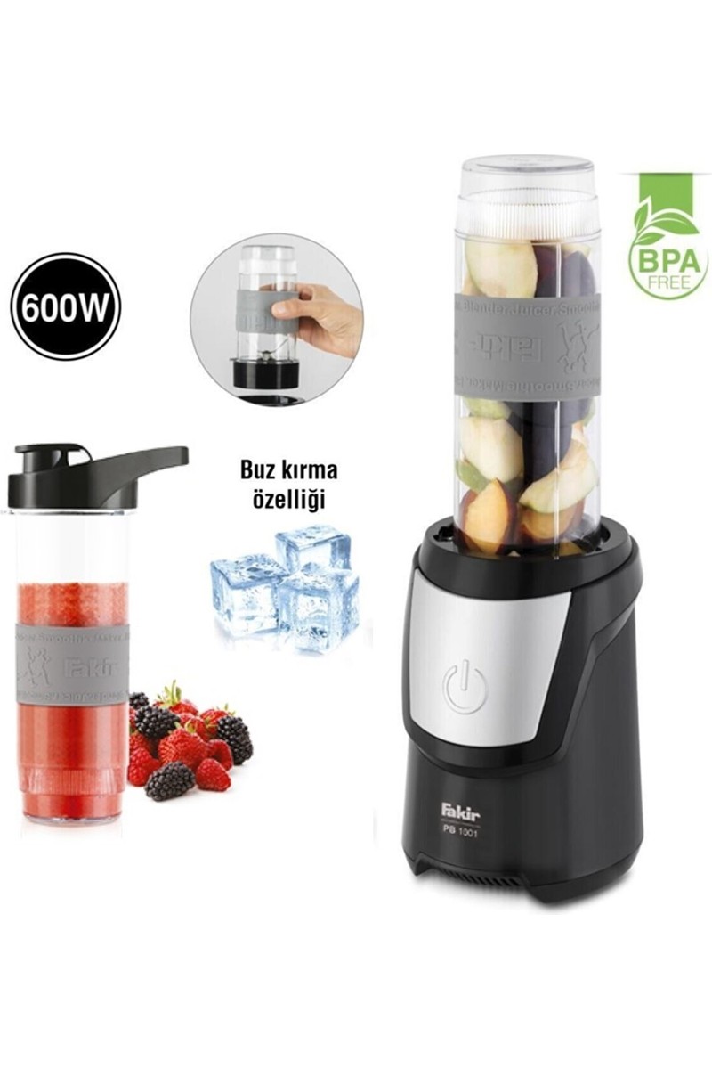 Fakir 600 W Kişisel Blender PB 1001 Buz Kırma Fonksiyonu ile 570 ml Kapasiteye Sahip