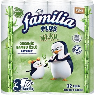 Familia Familia Natural Tuvalet Kağıdı 32 Rulo Organik Bambu ve Pamuk fiyatı ve görseli