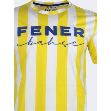 Fenerbahçe Fenerbahçe Erkek Çubuklu T-Shirt Sarı - Beyaz Renk M Beden ile Tarzınızı — 4. ürün görseli