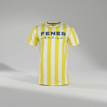 Fenerbahçe Fenerbahçe Erkek Çubuklu T-Shirt Sarı - Beyaz Renk M Beden ile Tarzınızı — 6. ürün görseli
