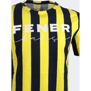 Fenerbahçe Fenerbahçe Erkek T-Shirt Çubuklu Model Lacivert - Sarı Renkli Taraftar — 4. ürün görseli