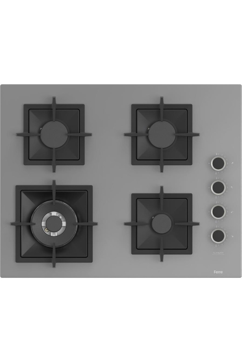 Ferre Ferre Flameart Sc Serisi Gri Set (SC408-WFA + QMS63CPR +D079 ) - 65 Cm'lik Kare Döküm Izgara-Wok — 2. ürün görseli