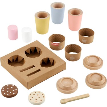 Fisher-Price Fisher-Price Ahşap Kahve Seti 15 Parça Eğlenceli Rol Oyunları İçin Güvenli — 4. ürün görseli