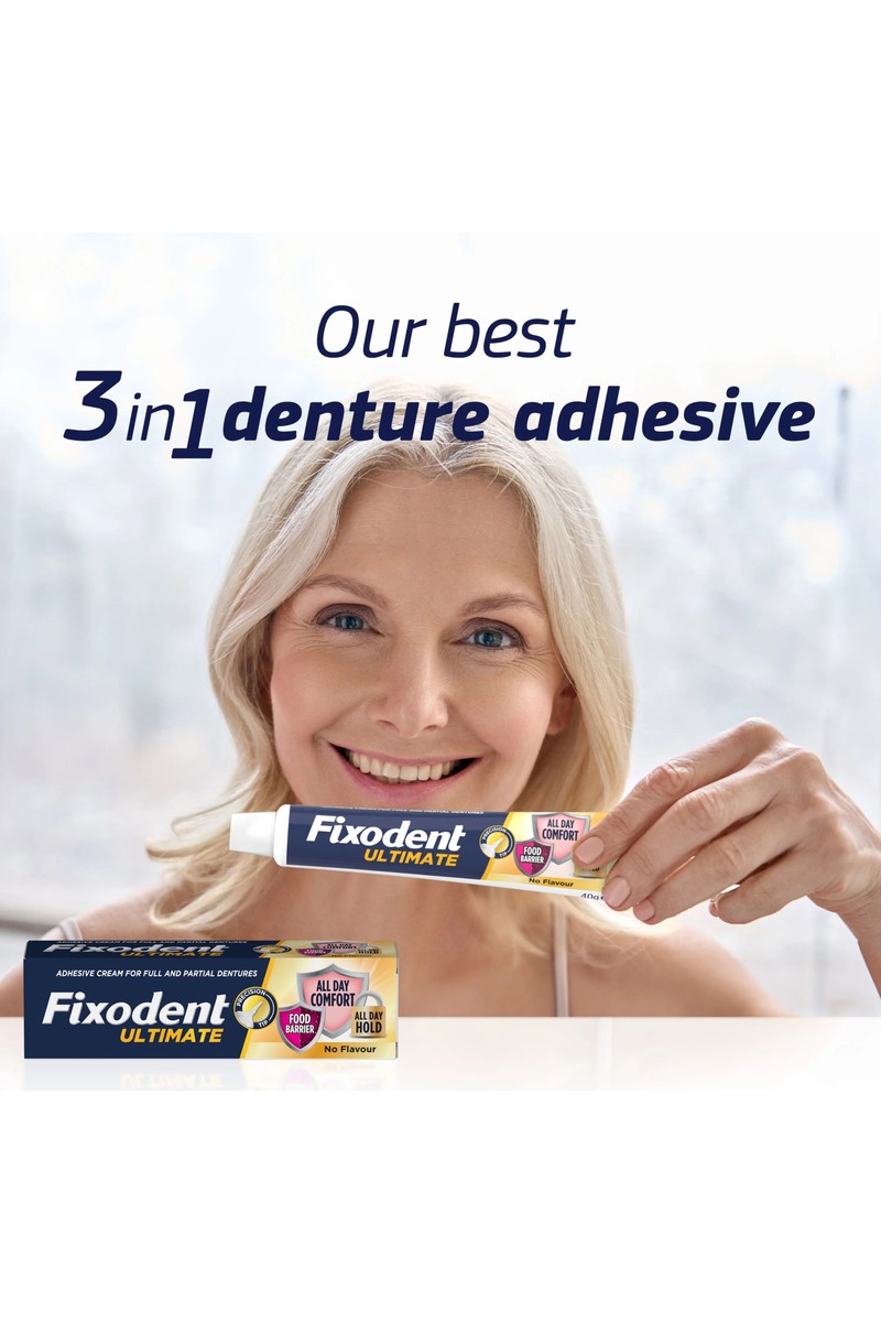 Fixodent Fixodent Ultimate 40 G 2 Adet Diş Protezi Yapıştırıcı Krem Limon Aroması ile Uzun Süreli Ferahlık — 3. ürün görseli