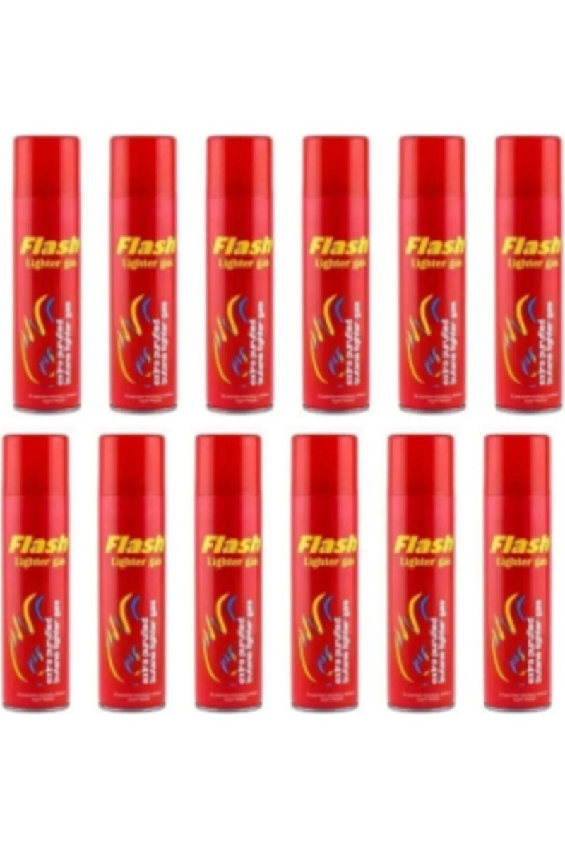 Flash Flash Çakmak Gazı 12 Adet Rüzgar Geçirmez Özellikte Taşınabilir Çakmak Gazı — 2. ürün görseli