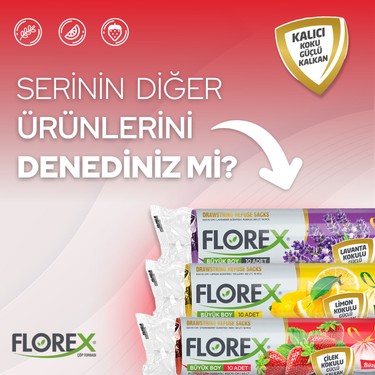 Florex Florex Büzgülü Çilek Kokulu Büyük Boy Çöp Poşeti x 5 — 4. ürün görseli